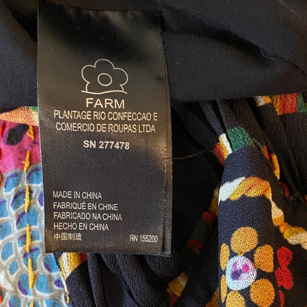 FARM Rio Multicolor Floral Striped Blouse - Picture 3 of 5